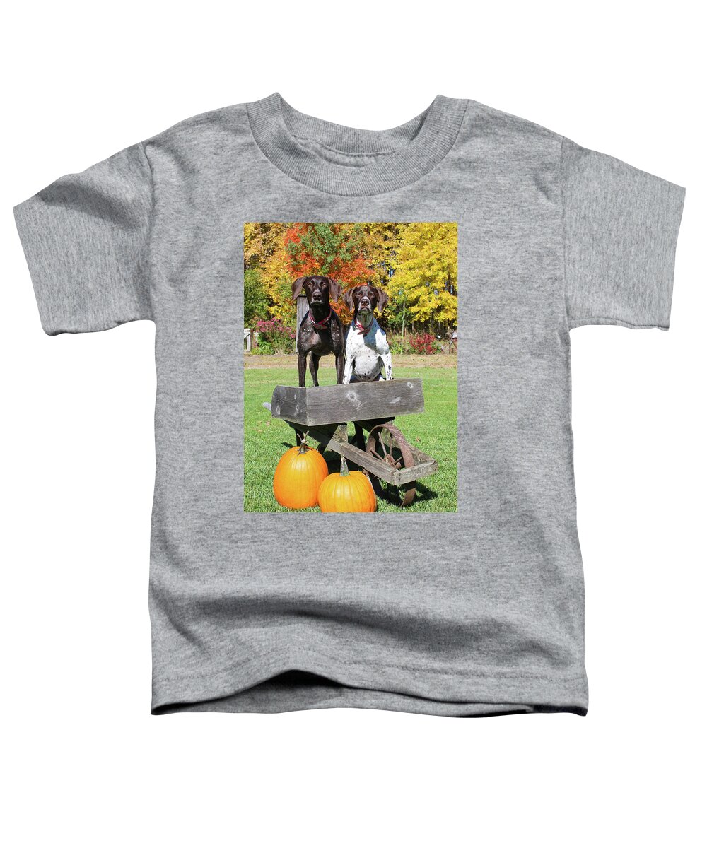 Gsp Toddler T-Shirt featuring the photograph GSP Fall Portrait by Brook Burling