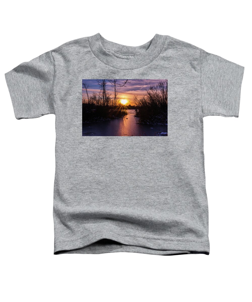 Halls Lake Toddler T-Shirt featuring the photograph Halls Lake Sunset by Nathan Wasylewski