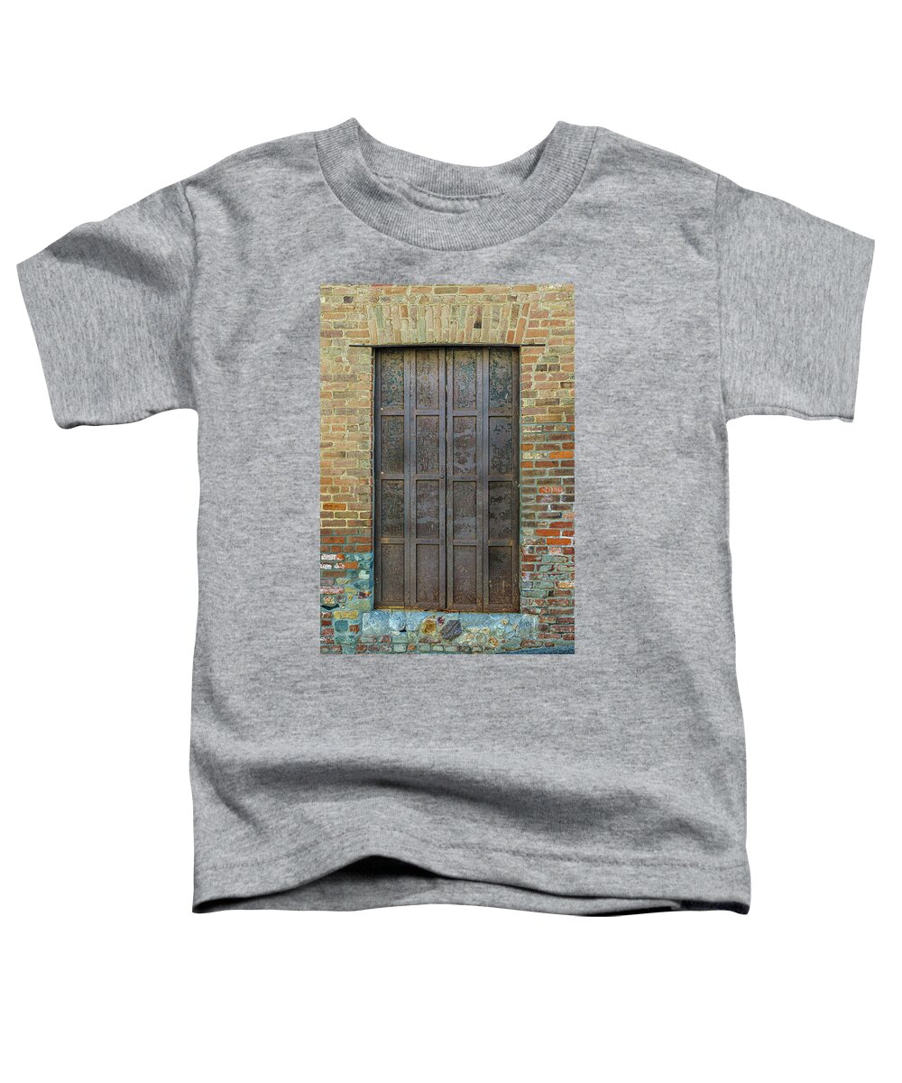 Metal Toddler T-Shirt featuring the photograph Handcrafted Metal Door by Tony Locke