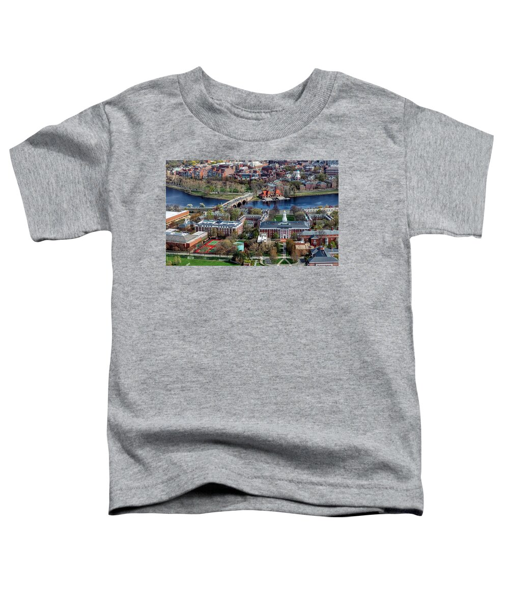 Harvard University Toddler T-Shirt featuring the photograph Harvard Campus On The Charles by Mountain Dreams