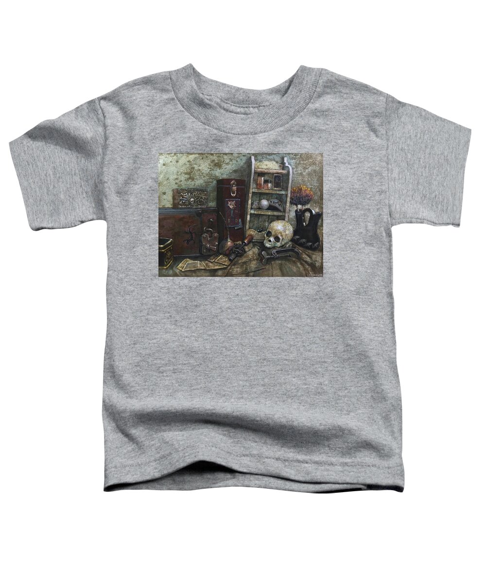 Still Life Toddler T-Shirt featuring the painting Haunted Cypher by William Stoneham