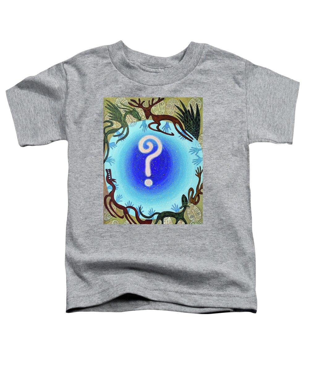 Cauldron Toddler T-Shirt featuring the painting Holding Space around The Cauldron of What May Emerge by Jennifer Baird