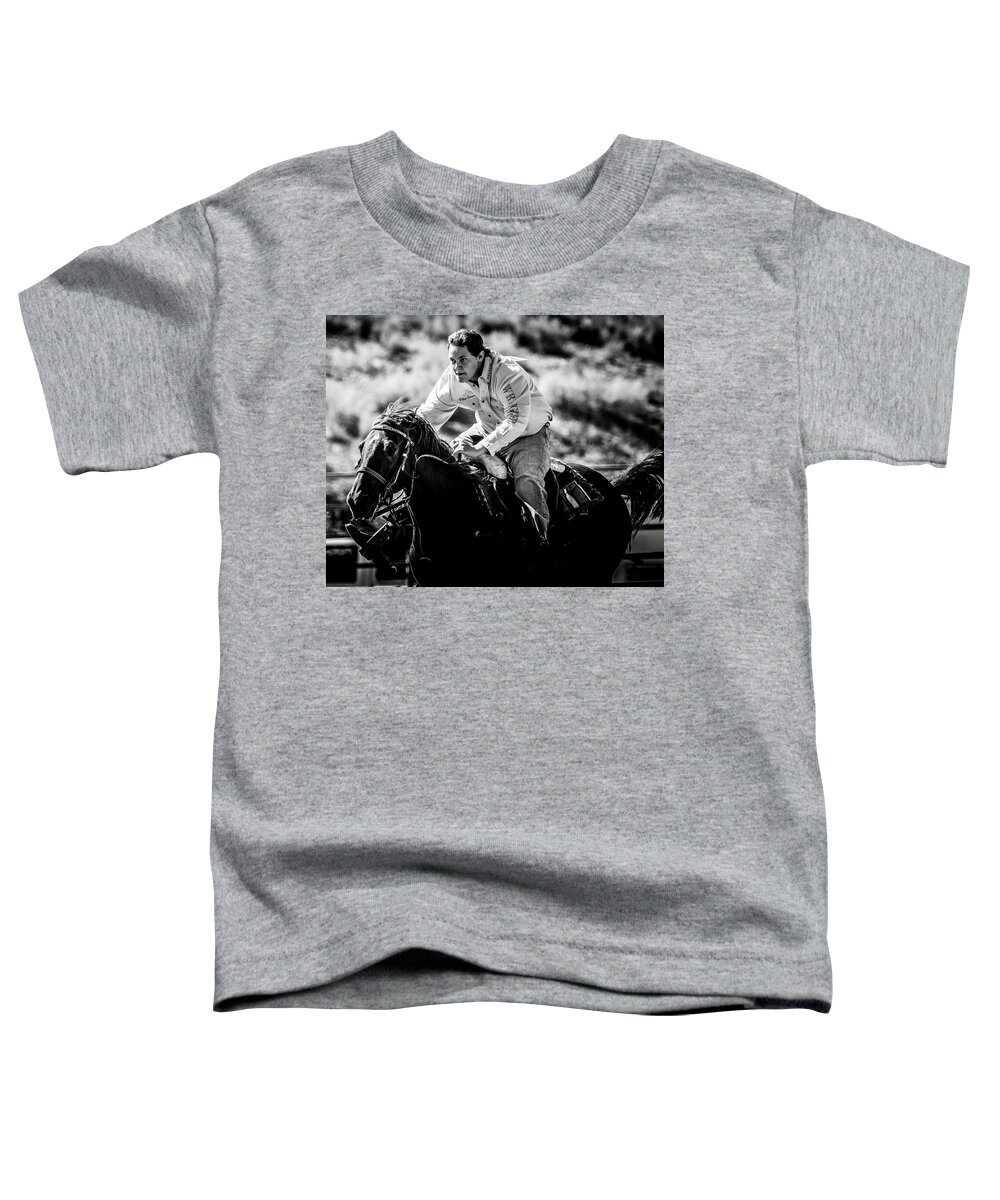 Horse Toddler T-Shirt featuring the photograph Horse Race by Cheryl Prather