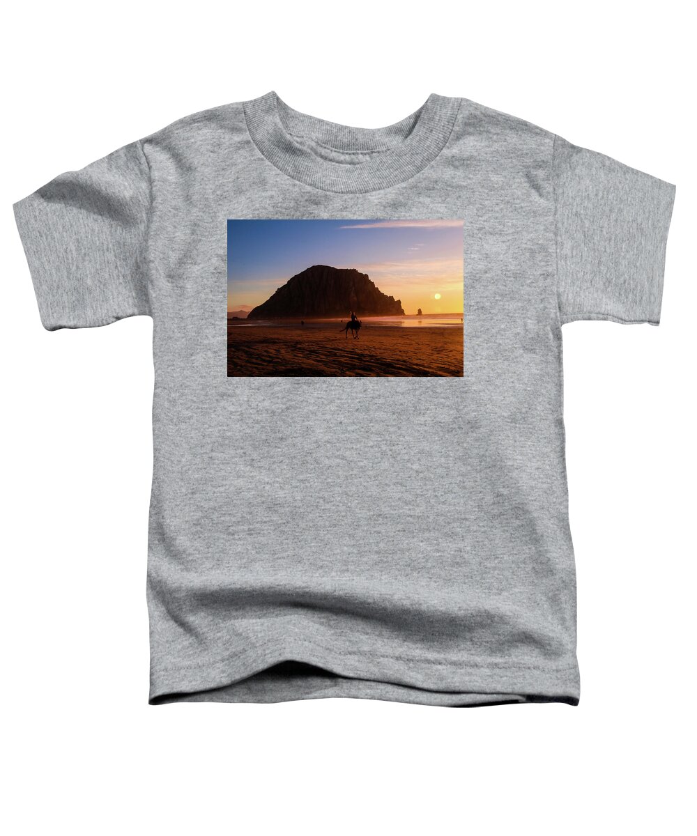  Toddler T-Shirt featuring the photograph Horses on Morr Beach Strand by Dr Janine Williams
