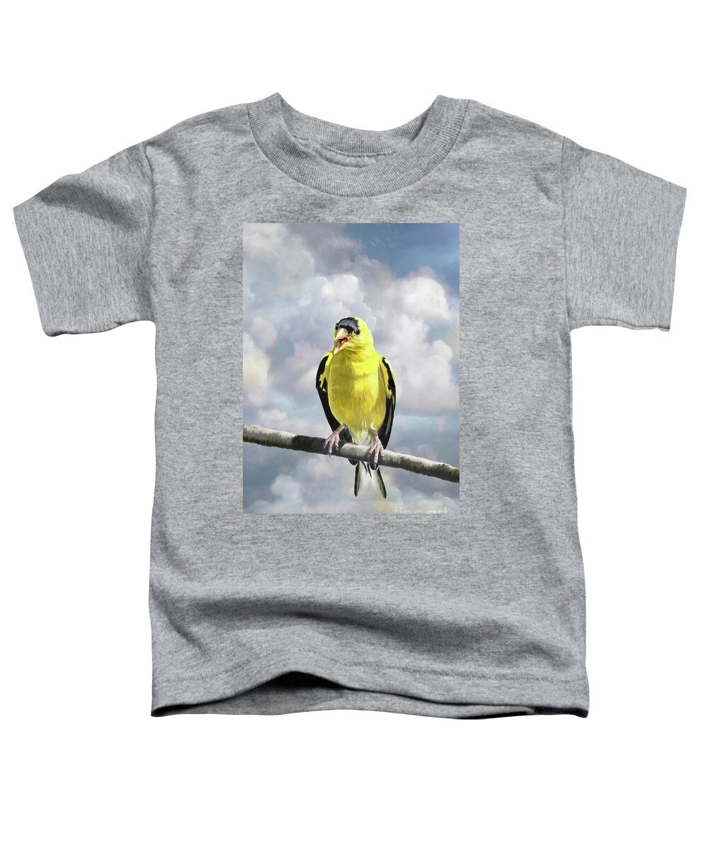Bird Toddler T-Shirt featuring the digital art Hot And Bothered by Lois Bryan