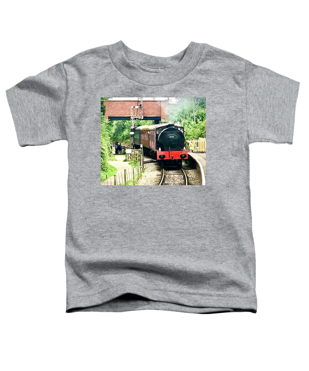 No. 3193 Toddler T-Shirt featuring the photograph Hunslet Austerity 3193 0-6-0ST Steam Locomotive by Gordon James