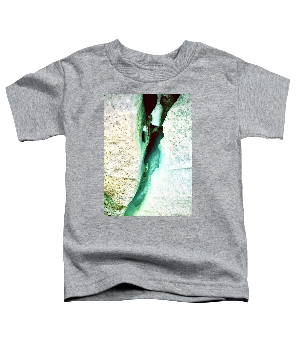Ice Toddler T-Shirt featuring the photograph Ice Crevice in the Columbia Icefields by Gordon James