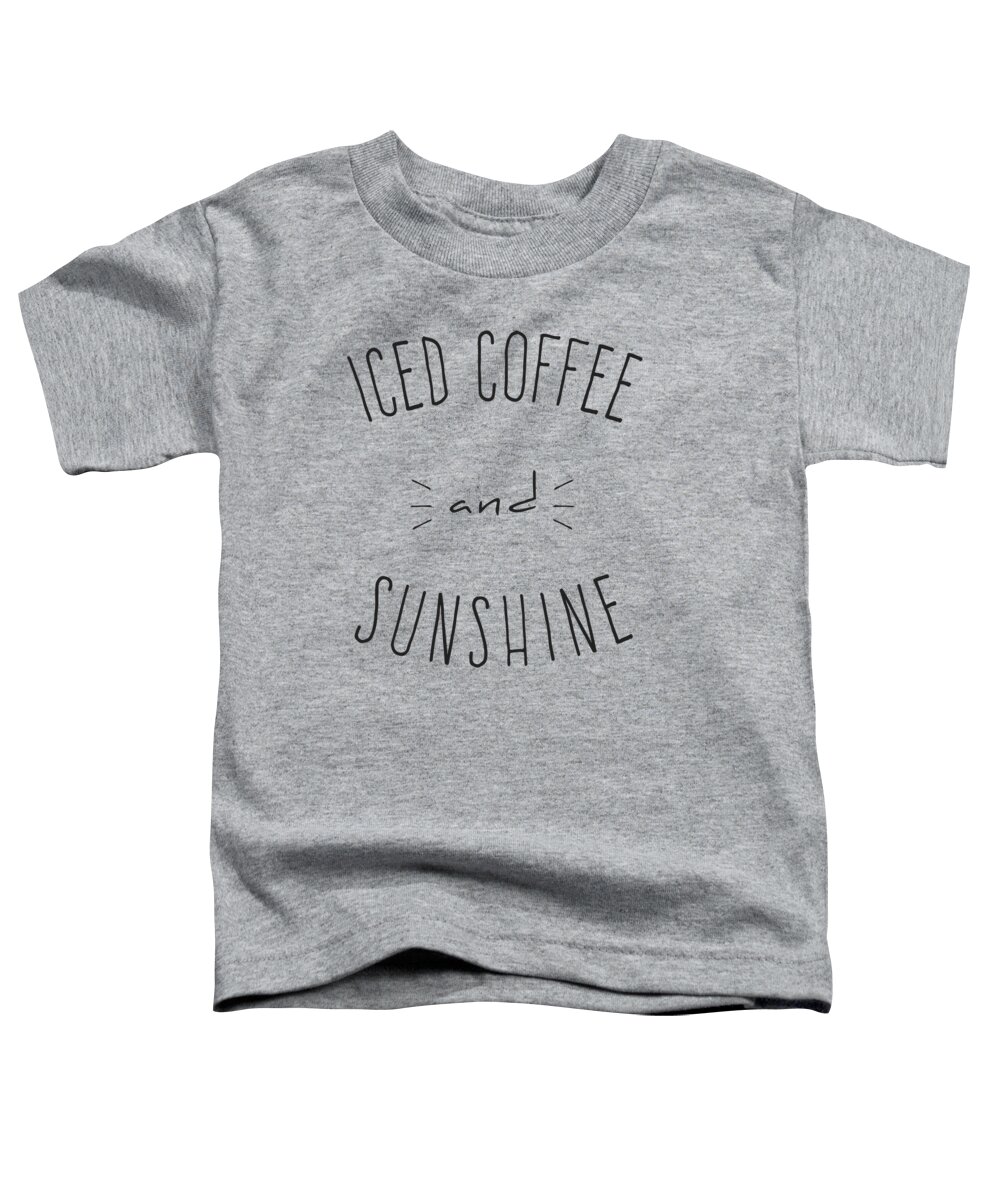 Beach Toddler T-Shirt featuring the digital art Iced Coffee and Sunshine by Flippin Sweet Gear