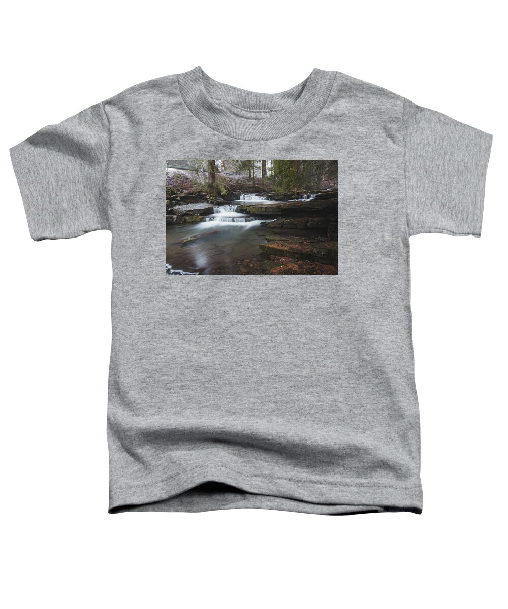 Krasna Toddler T-Shirt featuring the photograph Icy cascades by Vaclav Sonnek