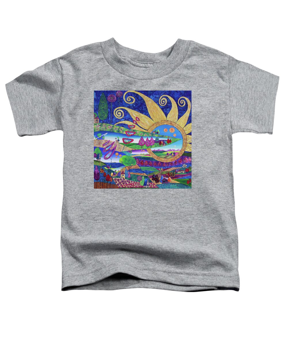 Dreamscape Toddler T-Shirt featuring the painting Idyllia by Winona's Sunshyne