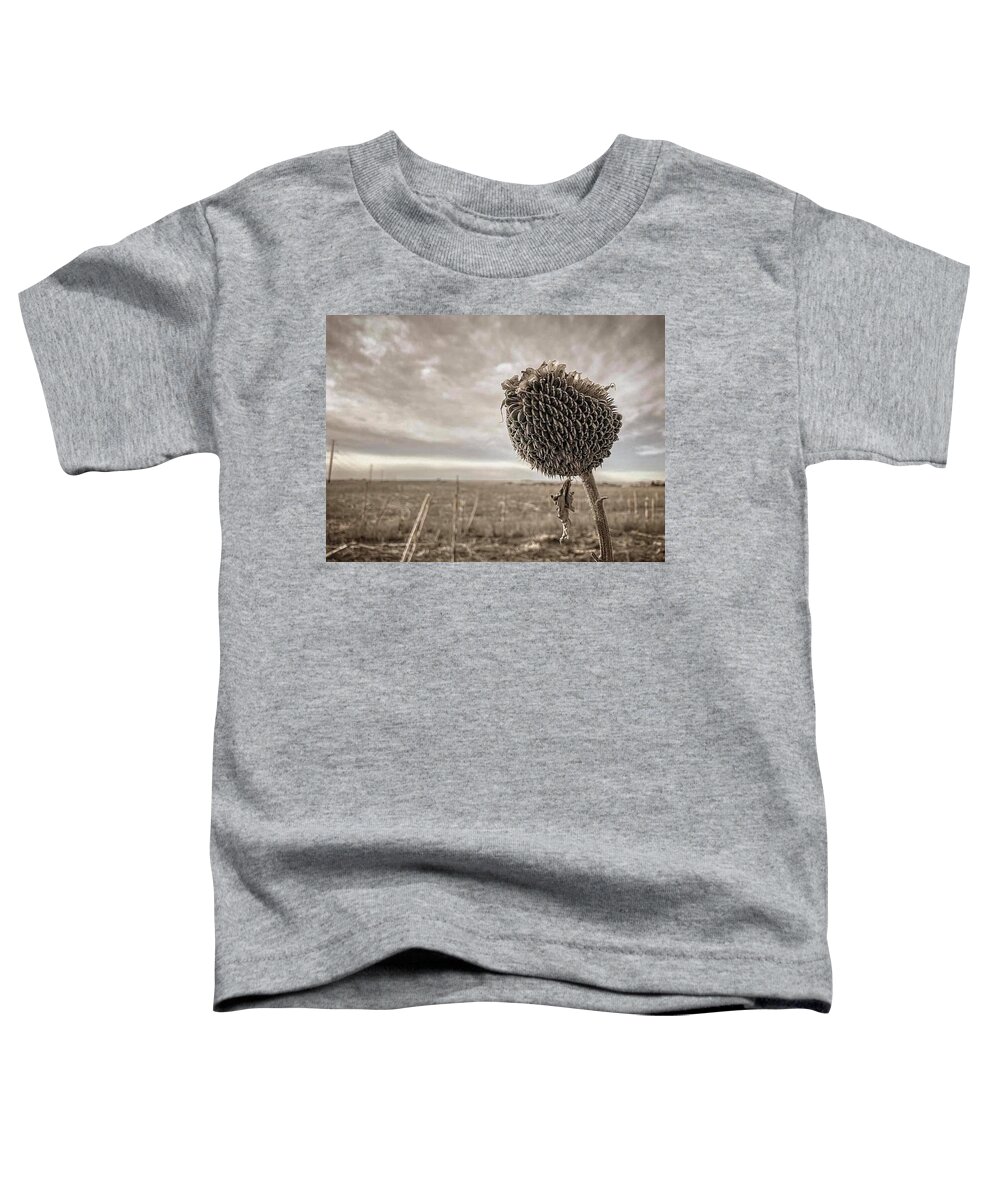 Iphonography Toddler T-Shirt featuring the photograph iPhonography Sunflower 1 by Julie Powell