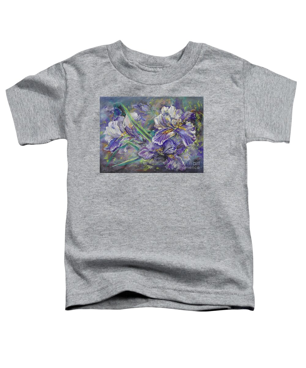 Iris Toddler T-Shirt featuring the painting Iris Garden by Ryn Shell