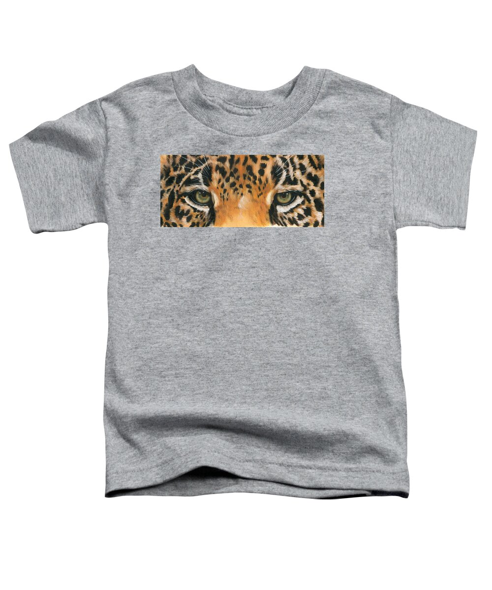Jaguar Toddler T-Shirt featuring the painting Jaguar Gaze by Barbara Keith