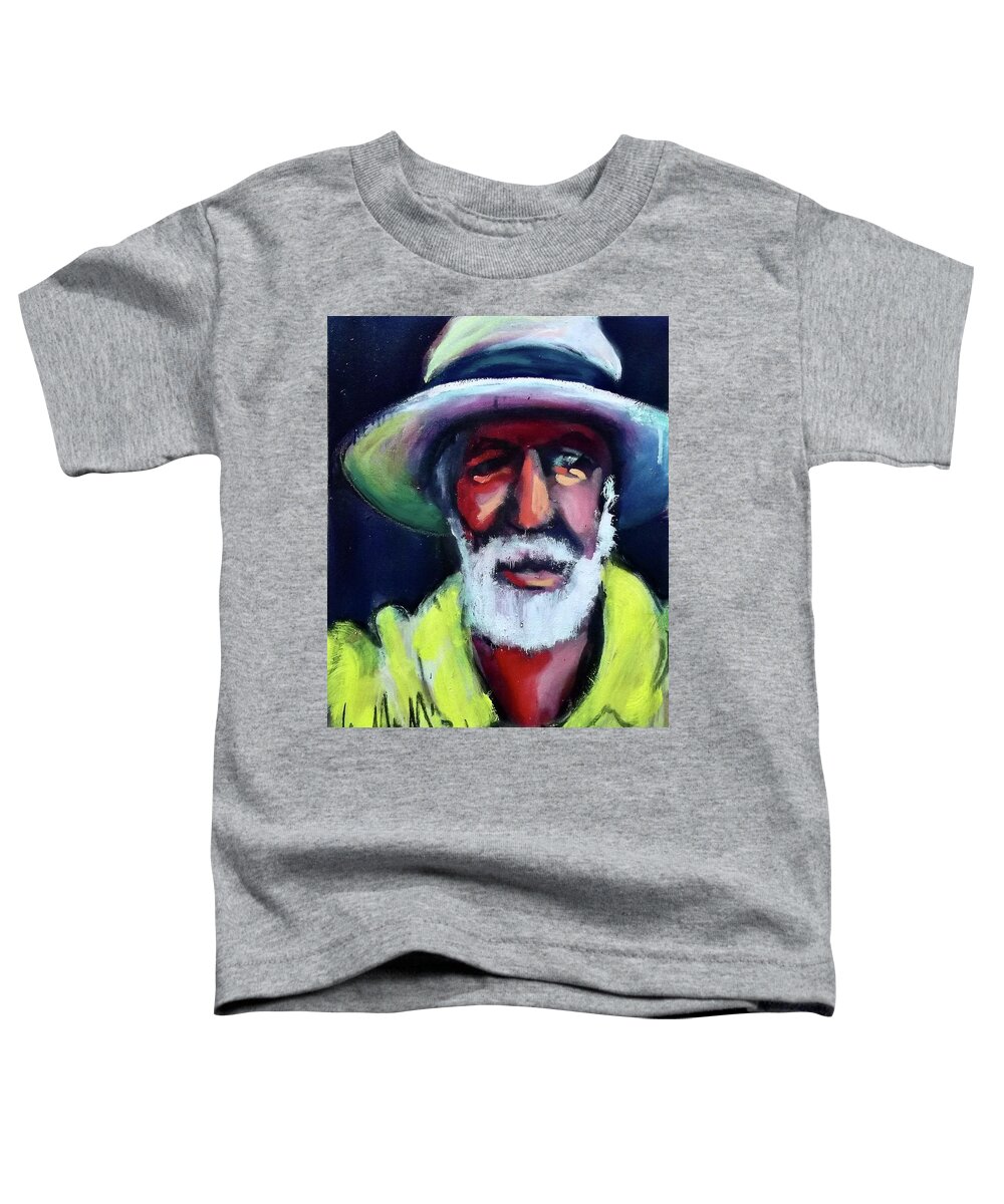Painting Toddler T-Shirt featuring the painting Jazz Man by Les Leffingwell