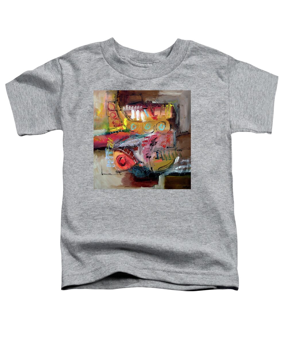 Abstract Toddler T-Shirt featuring the painting Jazz Speak by Jim Stallings