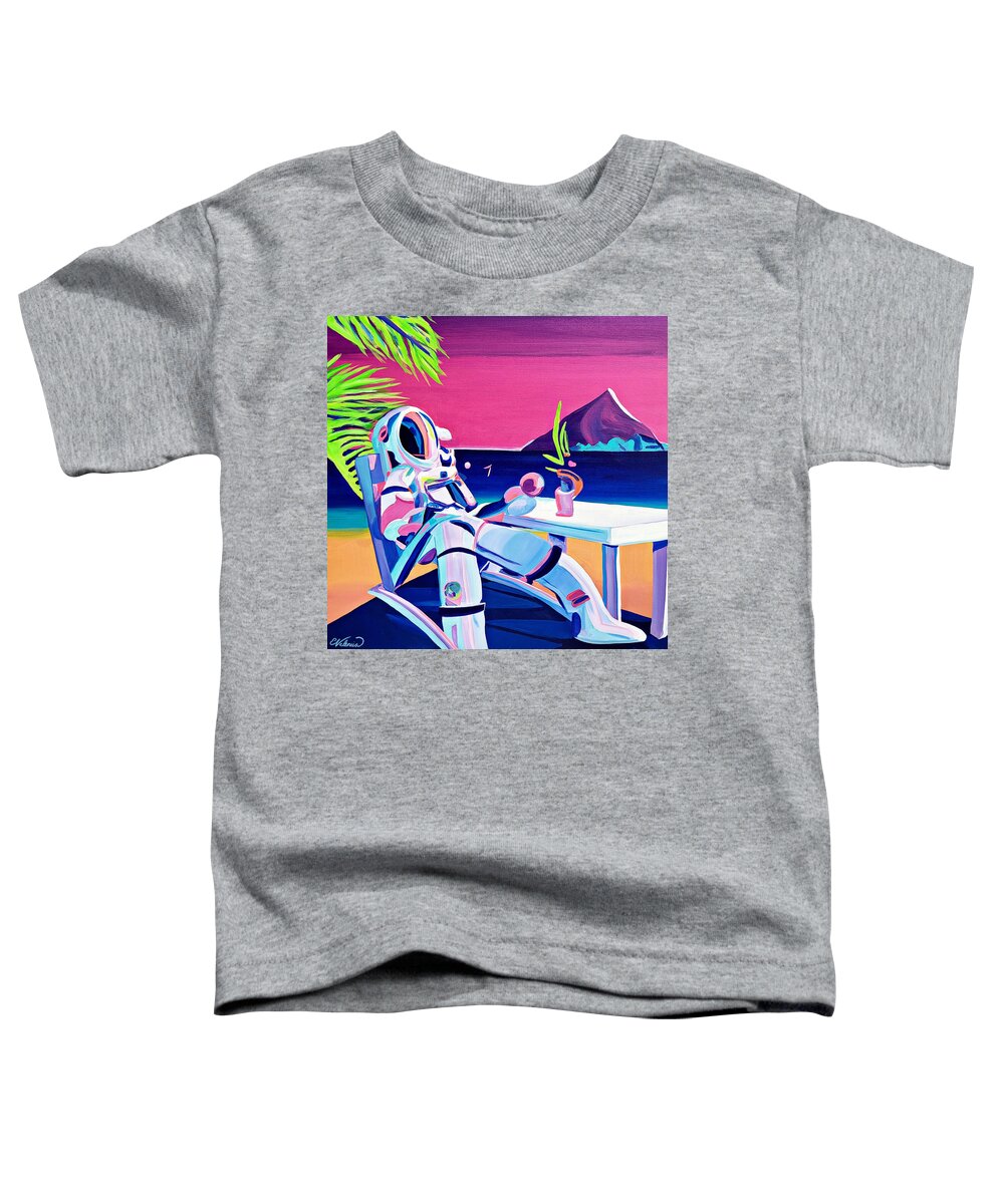  Toddler T-Shirt featuring the painting Jerry's Vacation by Emanuel Alvarez Valencia