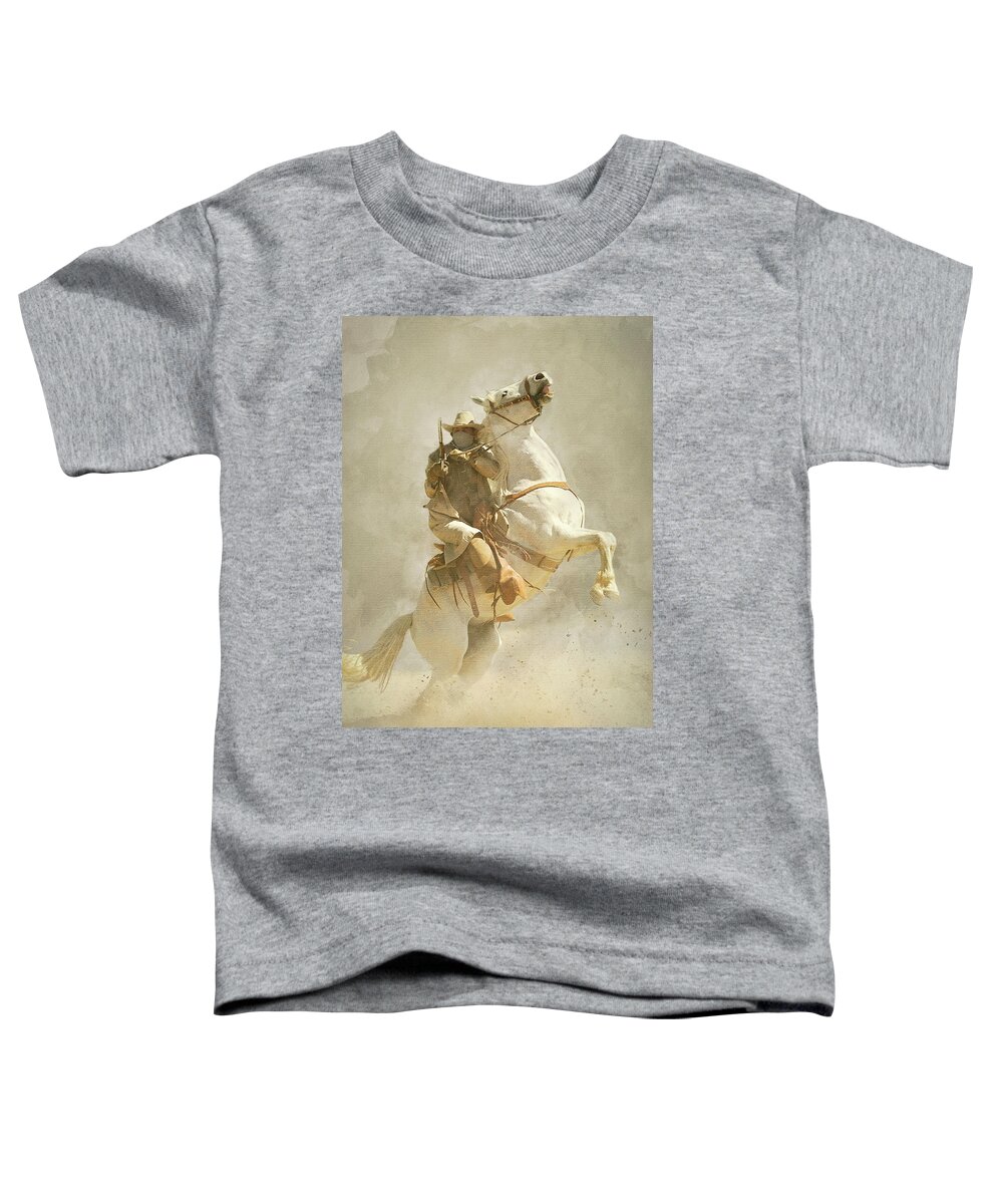 Horse Toddler T-Shirt featuring the photograph Joe Pepper - Stuntman by Debra Boucher