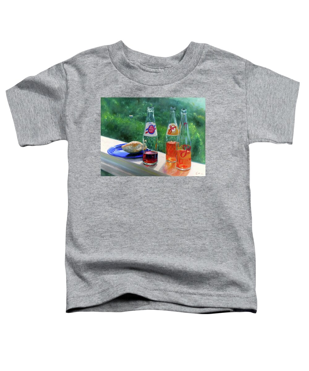 Ju-c Toddler T-Shirt featuring the painting Ju-c with Creole Bread by Jonathan Gladding