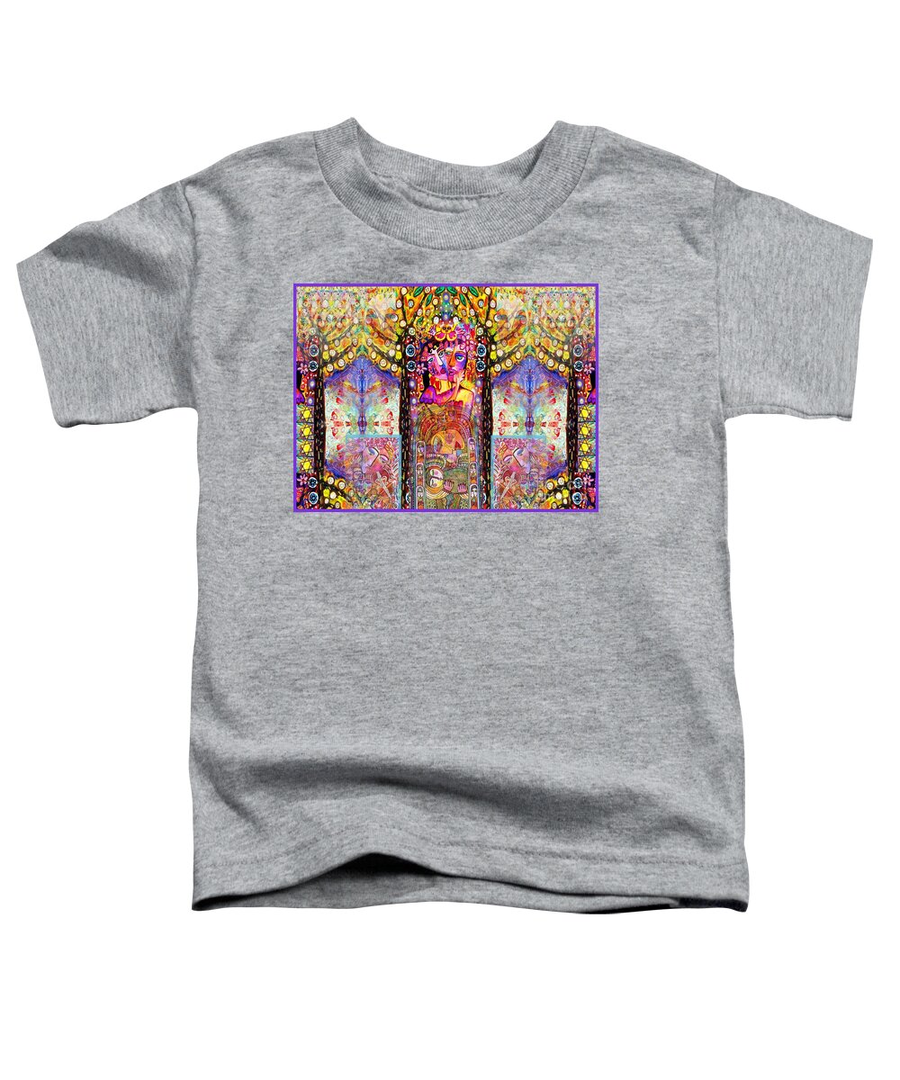 Judaica Toddler T-Shirt featuring the painting JUDAICA Under The Stars Lovers by Sandra Silberzweig