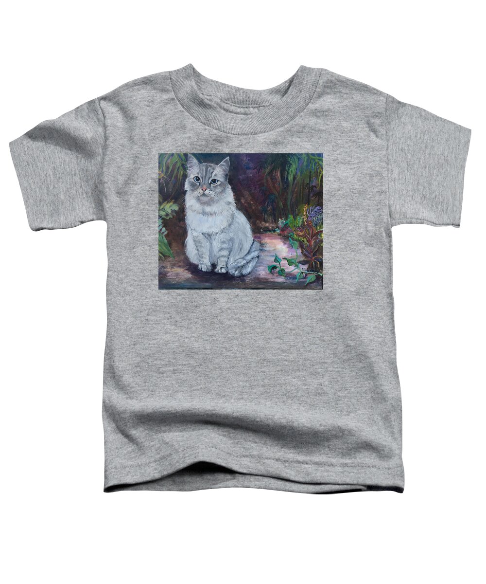 Cat Art Toddler T-Shirt featuring the painting Jungle Cat by Linda Kegley