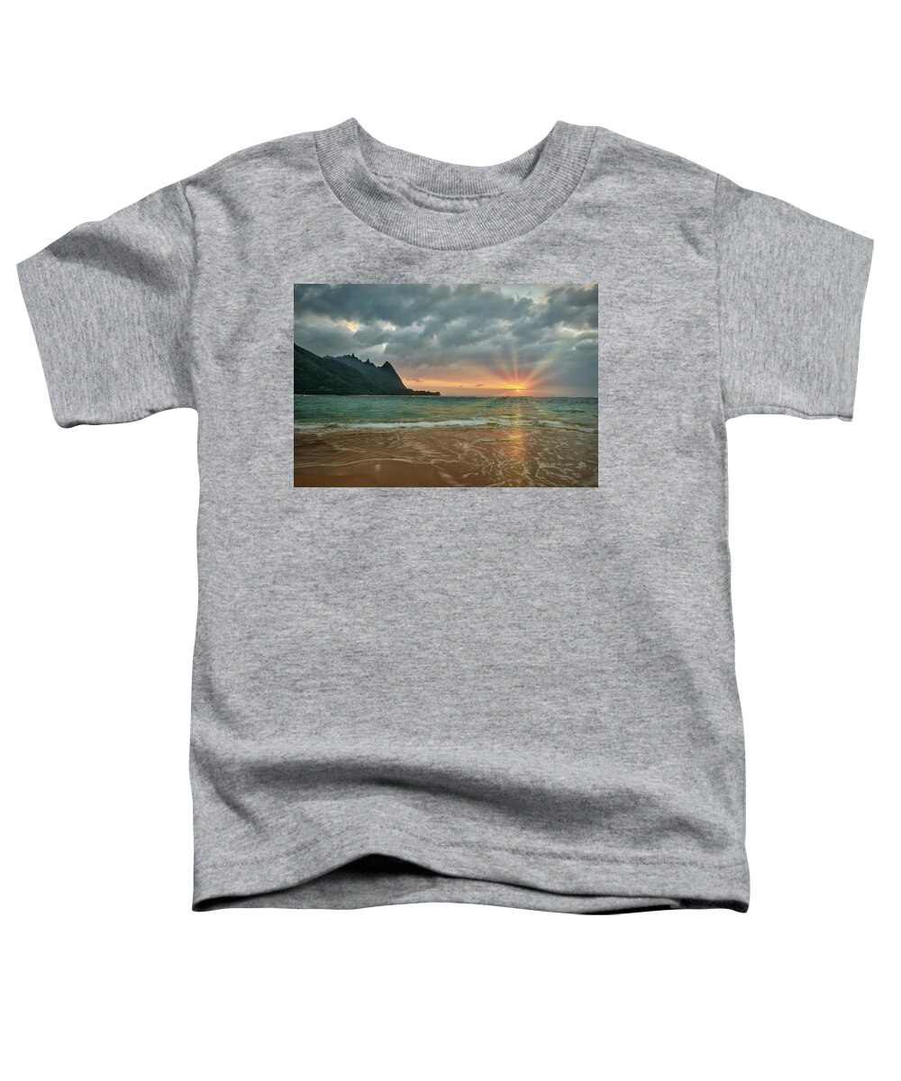 Nature Toddler T-Shirt featuring the photograph Kauai Sunset by Jon Glaser