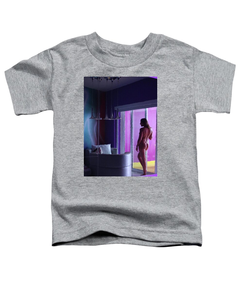 Nude Female Deco Toddler T-Shirt featuring the photograph Kebt1107 by Henry Butz