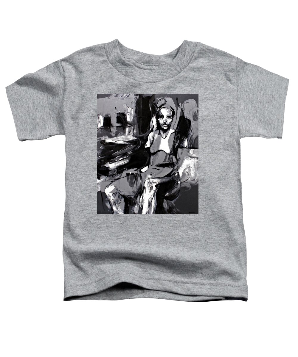 Kicking Toddler T-Shirt featuring the painting Kicking the Habit by Jeff Klena