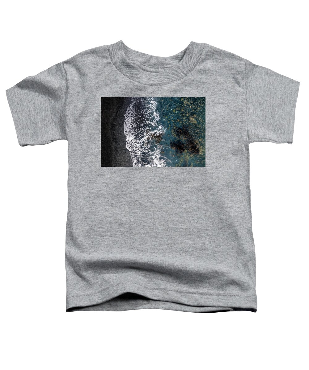 Kiholo Bay Toddler T-Shirt featuring the photograph Kiholo Black Sand by Christopher Johnson