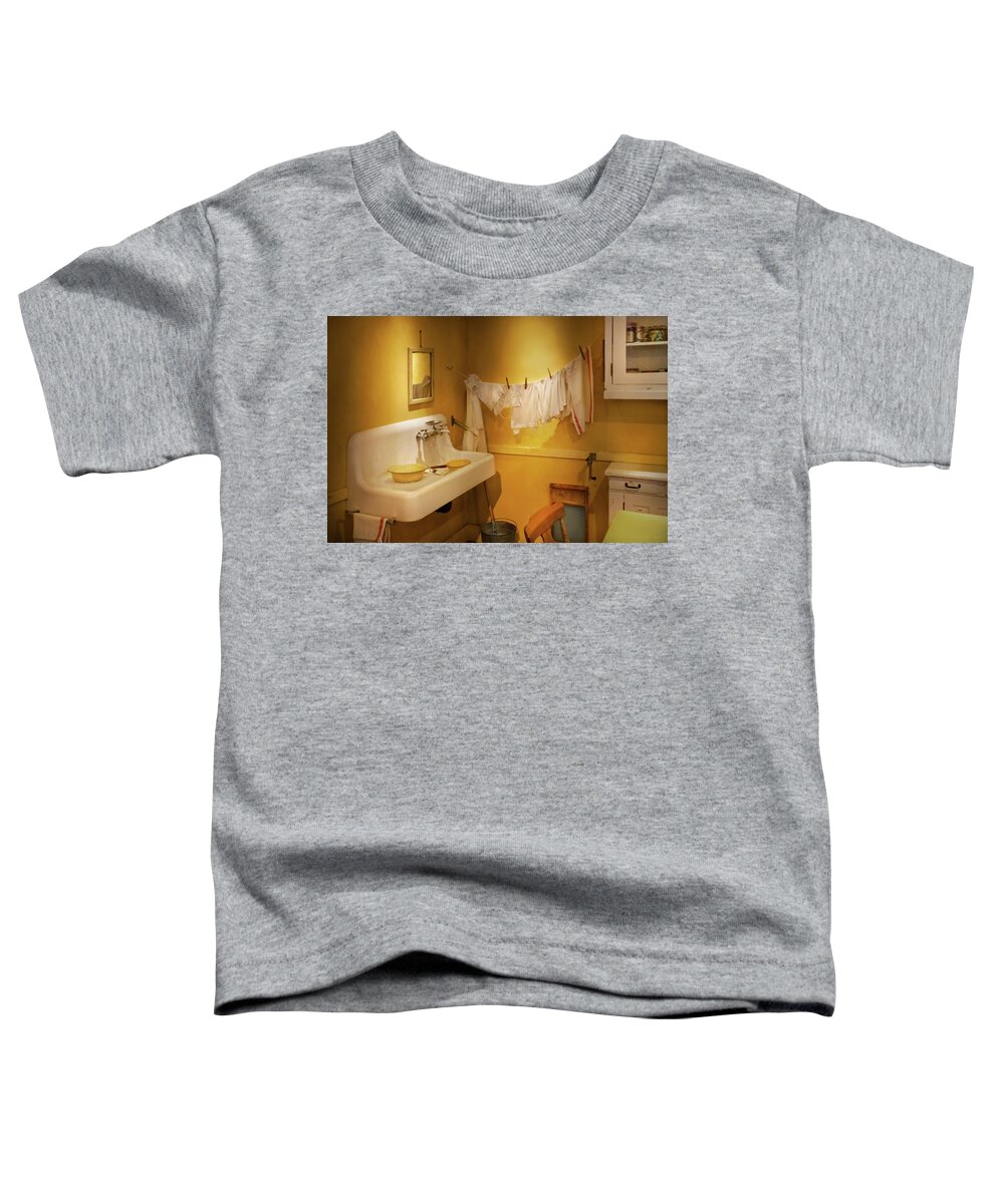 Chef Toddler T-Shirt featuring the photograph Kitchen - Our first kitchen by Mike Savad
