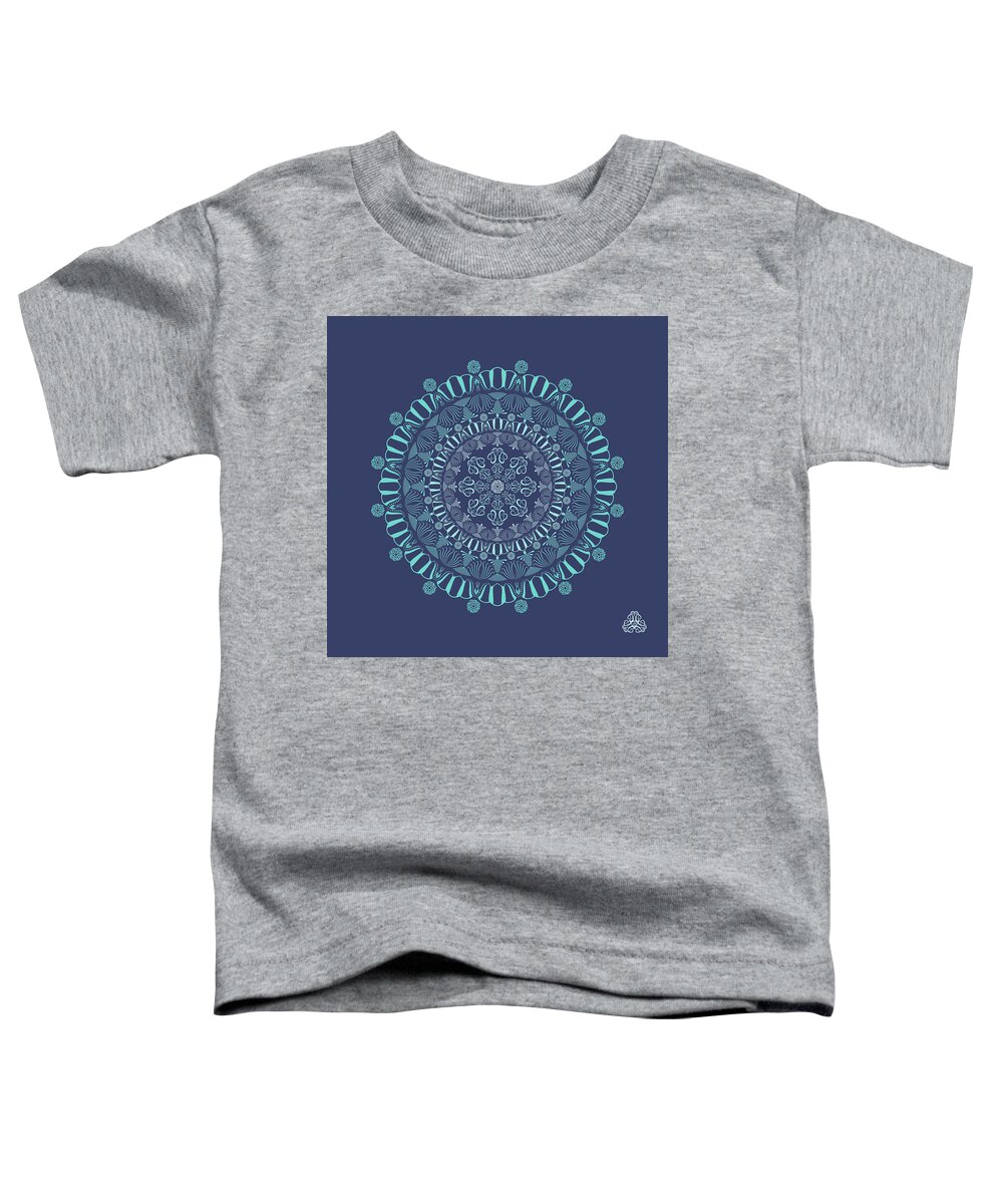 Mandala Toddler T-Shirt featuring the digital art Kuklos No 4325 by Alan Bennington