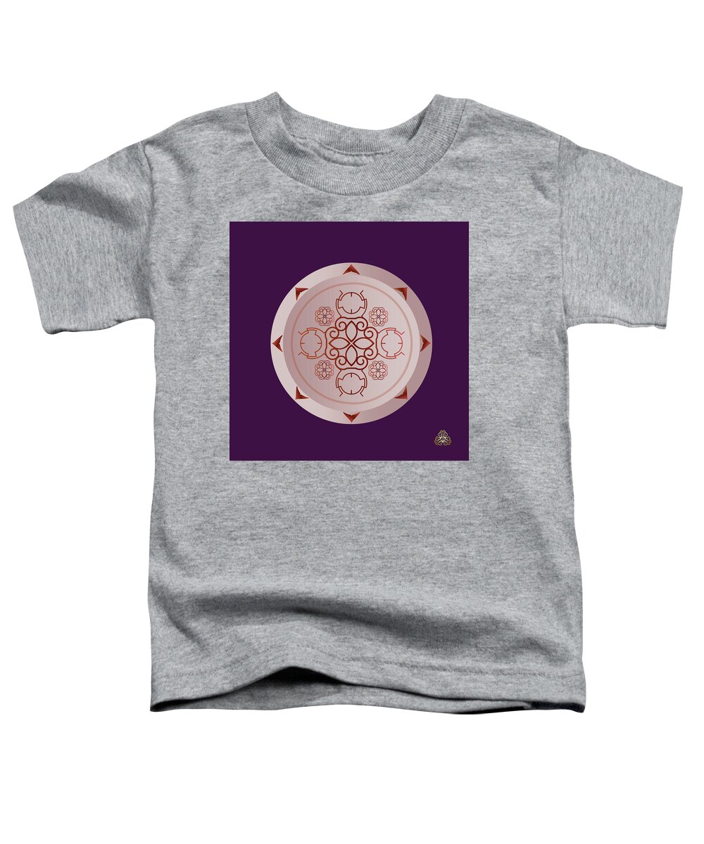 Mandala Toddler T-Shirt featuring the digital art Kuklos No 4385 by Alan Bennington