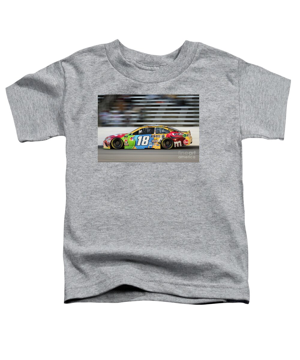 Kyle Busch Toddler T-Shirt featuring the photograph Kyle Busch at Speed by Paul Quinn