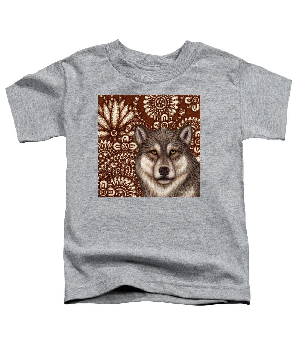 Labrador Wolf Toddler T-Shirt featuring the painting Labrador Wolf Tapestry by Amy E Fraser
