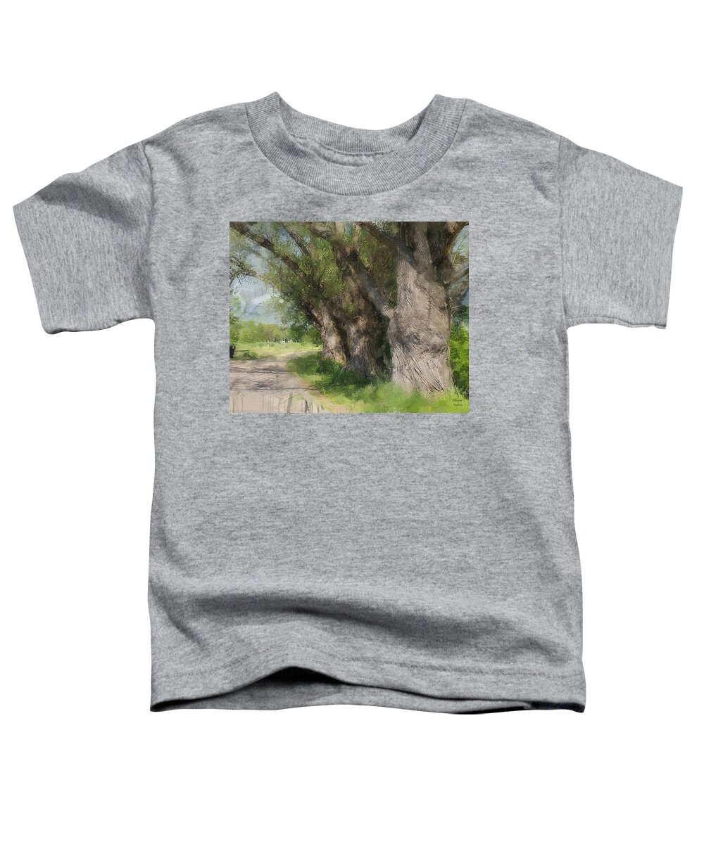 Minneapolis Toddler T-Shirt featuring the painting Lake Nokomis Willows by Glenn Galen