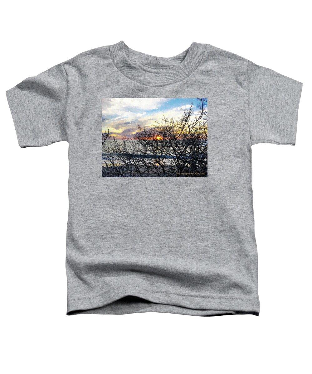Susan Molnar Toddler T-Shirt featuring the photograph Late Winter Sunset WC10-1 by Susan Molnar