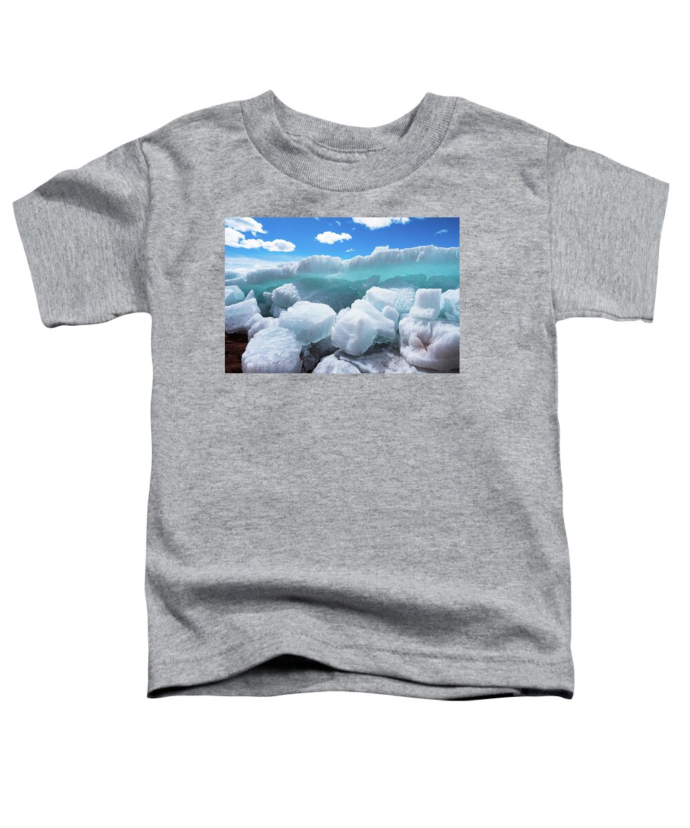Ice Toddler T-Shirt featuring the photograph Layers in Blue by Bryan Carter