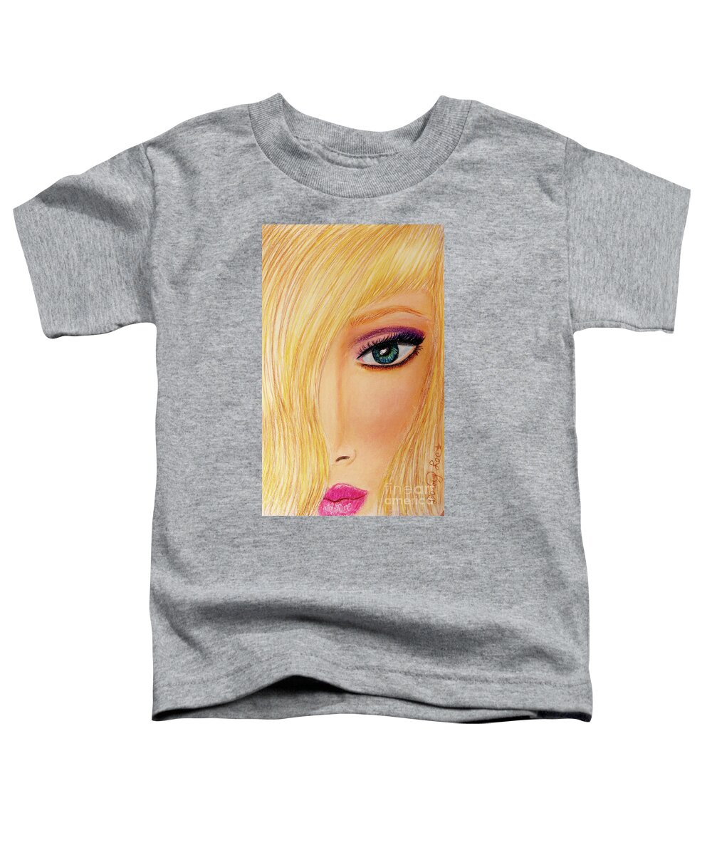 Fashion Toddler T-Shirt featuring the painting Left Eye by Dorothy Lee