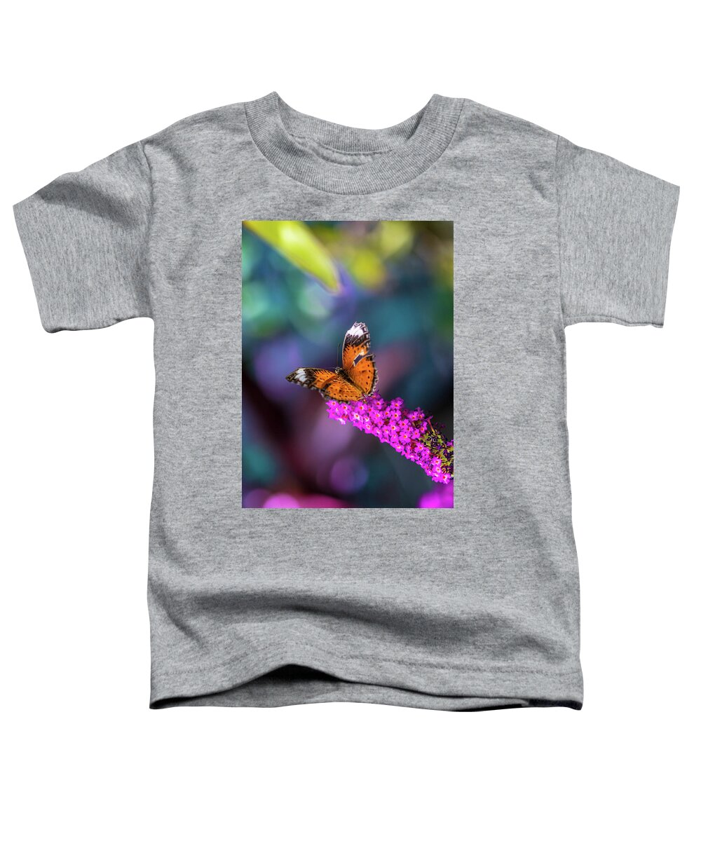 Monarch Butterfly Toddler T-Shirt featuring the photograph Life Is A Rainbow by Az Jackson