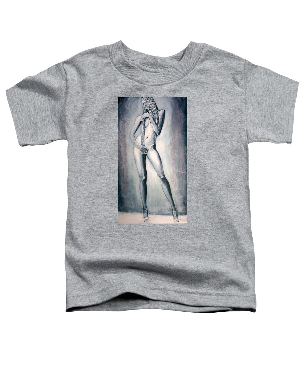 Art Toddler T-Shirt featuring the painting Life Is Good by Jarmo Korhonen aka Jarko