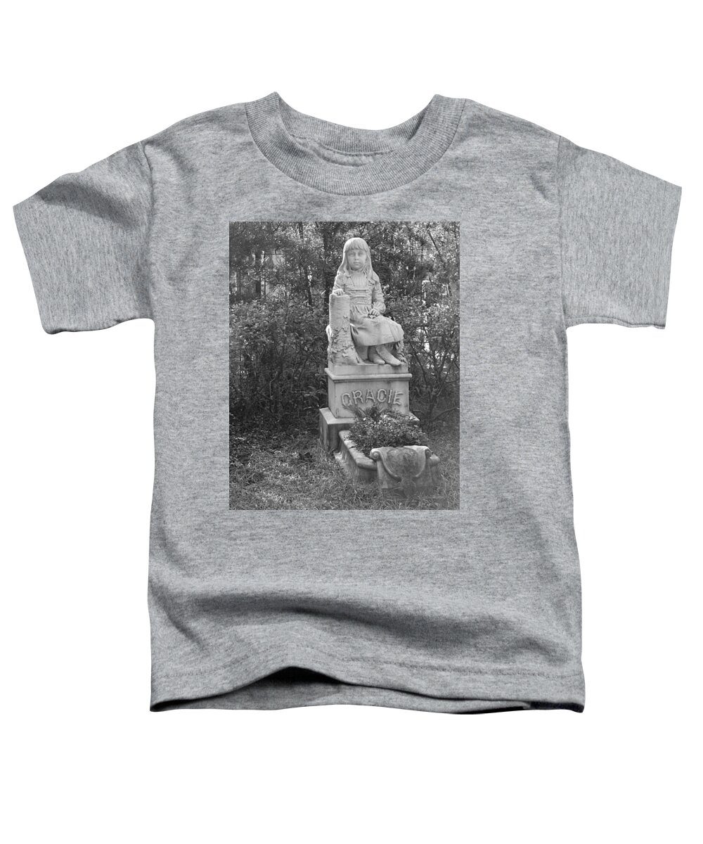 Gracie Toddler T-Shirt featuring the photograph Little Miss Gracie BW by Lee Darnell