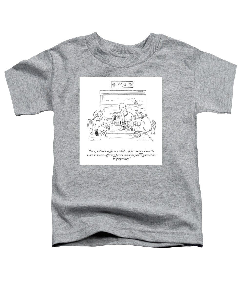 look Toddler T-Shirt featuring the drawing Loans Forgiven by Zoe Si
