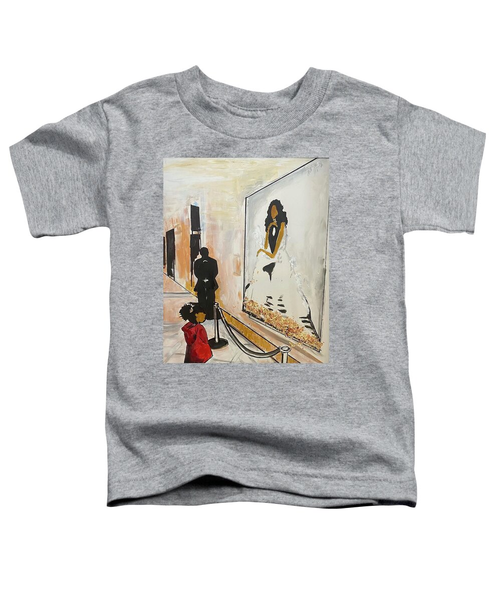  Toddler T-Shirt featuring the painting Looking up at Greatness by Angie ONeal