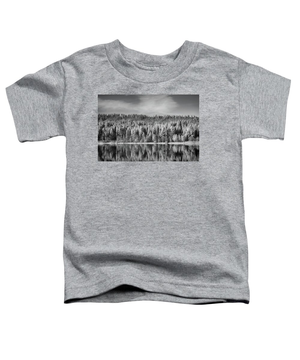 Mcarthur-burney Falls Memorial State Park Toddler T-Shirt featuring the photograph Lost in Reflection by Laurie Search
