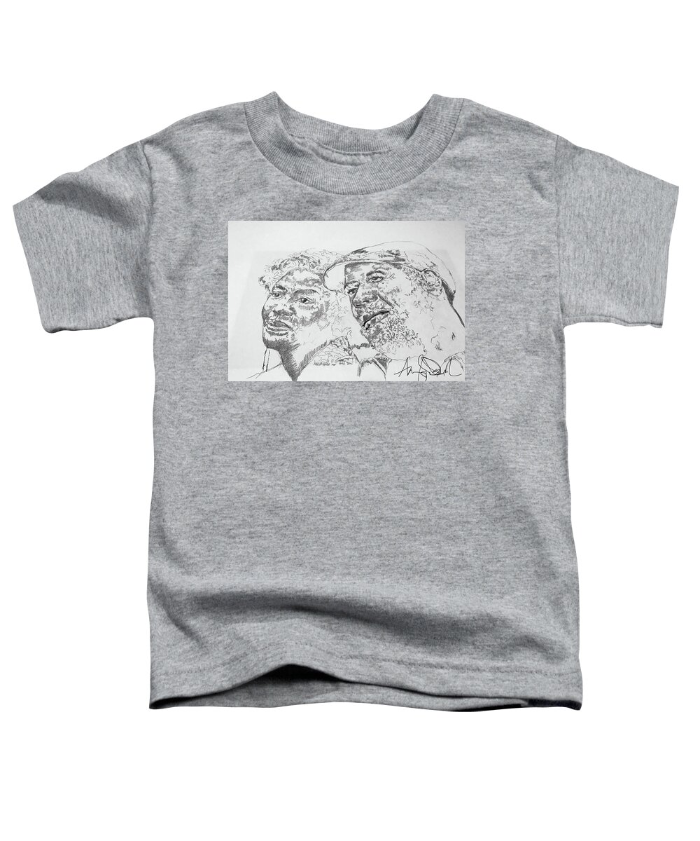  Toddler T-Shirt featuring the mixed media Love 2.0 by Angie ONeal
