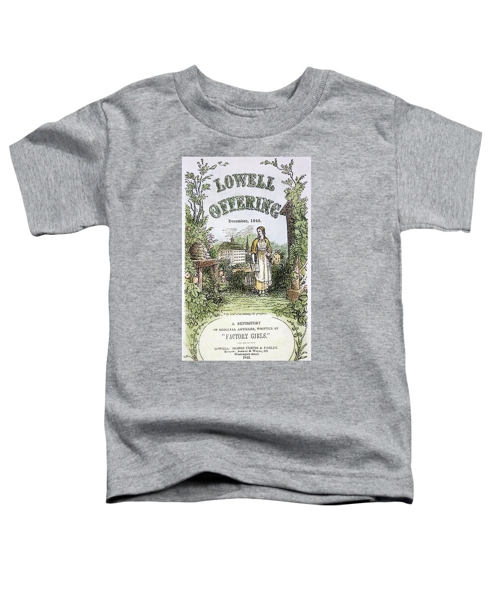1845 Toddler T-Shirt featuring the photograph Lowell Offering, 1845 by Granger