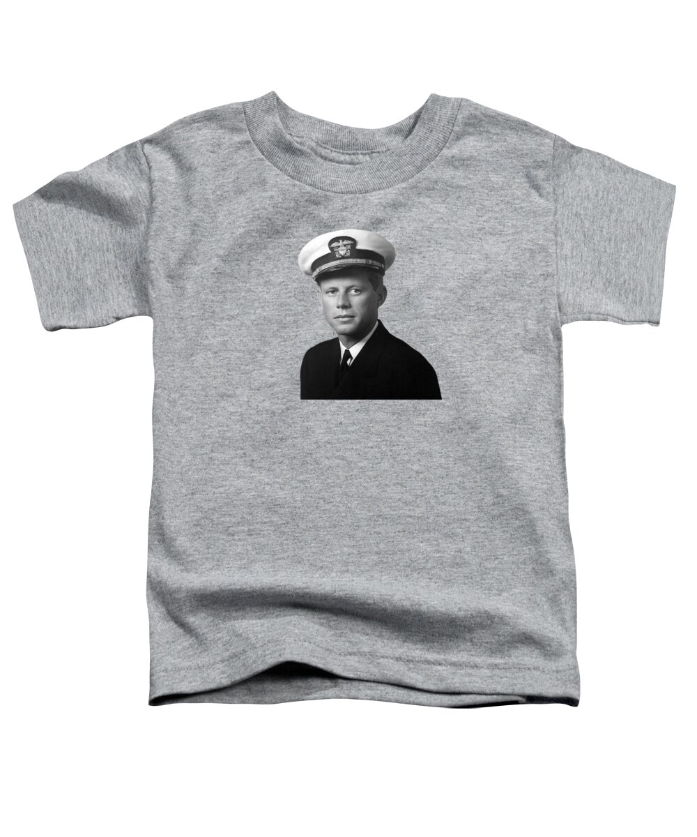 Jfk Toddler T-Shirt featuring the photograph Lt. John F. Kennedy Naval Portrait - WW2 1942 by War Is Hell Store