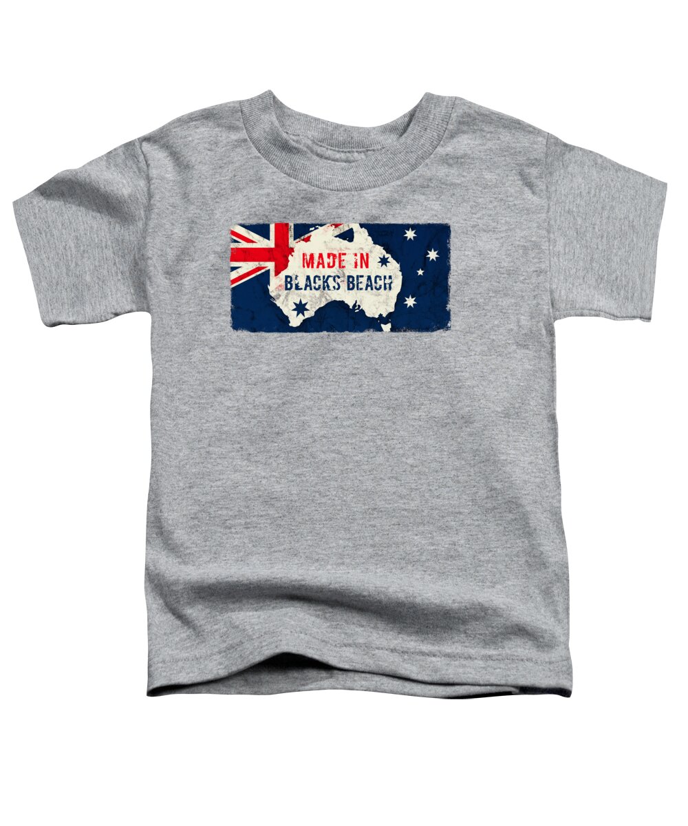 Blacks Beach Toddler T-Shirt featuring the digital art Made in Blacks Beach, Australia by TintoDesigns
