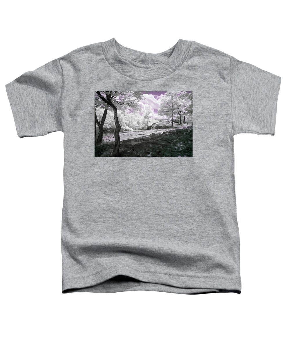 Surreal Toddler T-Shirt featuring the photograph Magenta Mountain by Anthony Sacco