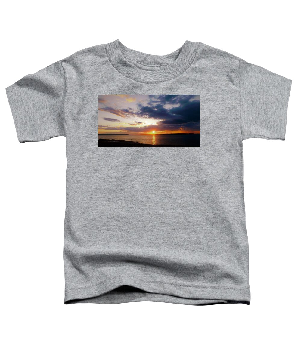 - Maine Sunset 4 Toddler T-Shirt featuring the photograph - Maine Sunset 4 by THERESA Nye