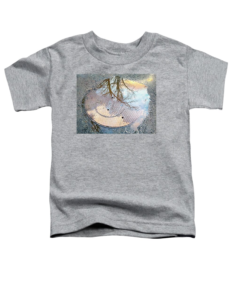 Sunset Toddler T-Shirt featuring the photograph Manhole Sunset by Steven Nelson